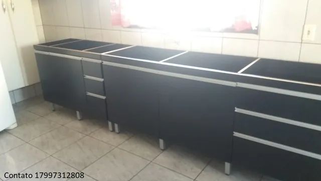 Gabinete de Pia 100% MDF 1,20 Mts + Gabinete 2,00 Mts Novo Na Caixa Desmontado - Foto 2