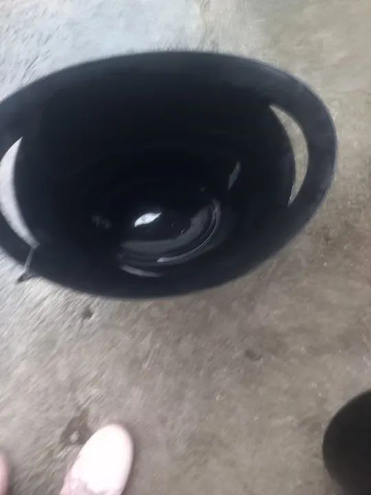 Lixeira de plástico preta para comércio, escritório e residência - Foto 2