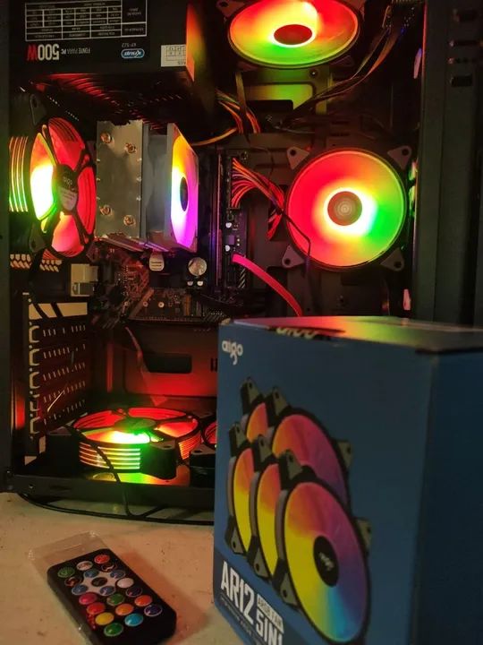 KIT FAN ARGB 5UN + CONTROLADORA