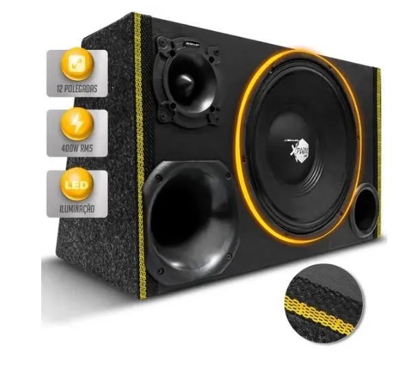 Caixa De Som Trio Automotivo Champion 12 Polegadas64396501909377120