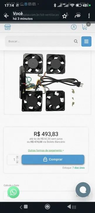Kit de ventilação para RACK com 4 ou 2 ventiladores  - Foto 4