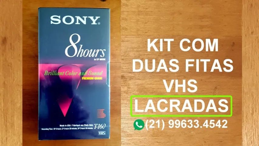 Fitas VHS Sony T 160 - lacradas -  kit com duas peças  - Foto 2