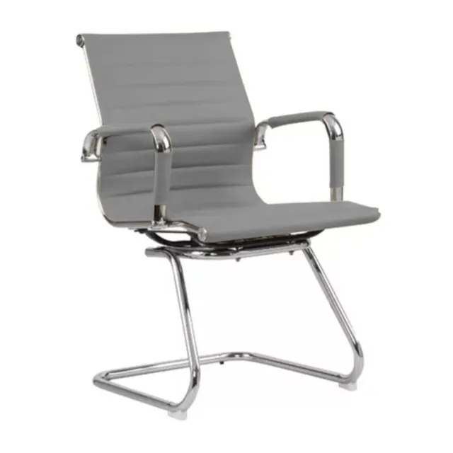 Cadeira Interlocutor Charles Eames Esteirinha Cor Cinza Conforto Ergonômico Modelo 32879