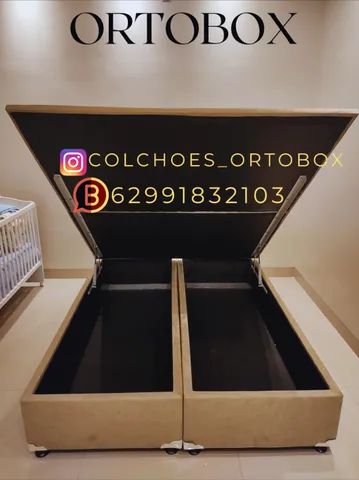 Cama Box baú Queen Size estrutura reforçada - Foto 4