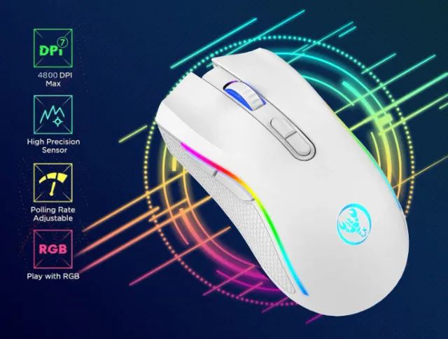 Mouse Sem Fio HXSJ T69 Branco - Foto 4