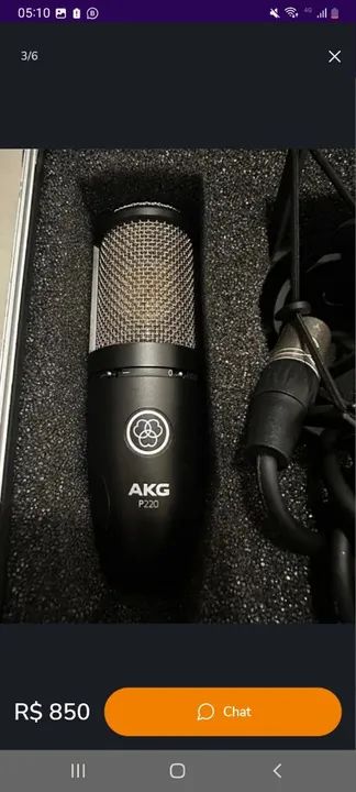 Microfone AKG P220 com Shock Mount - Foto 4