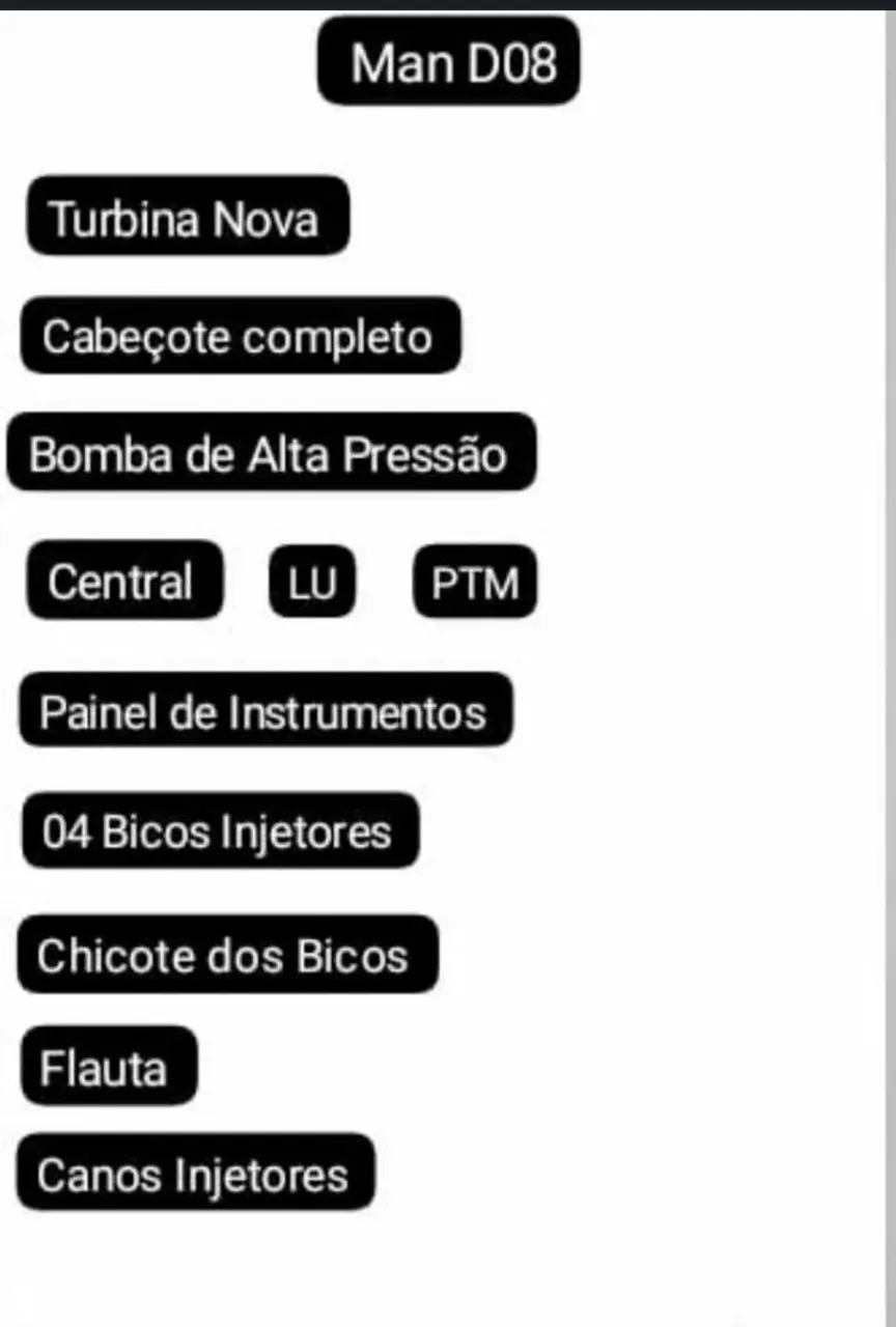 Peças Man D08