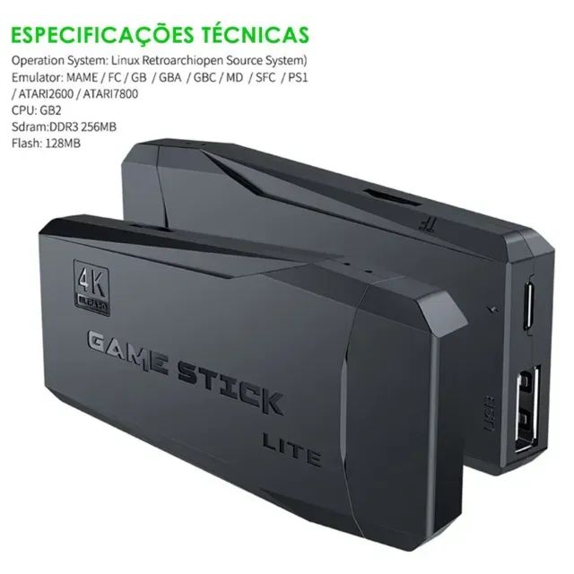 Video Game Stick Retro Controle Sem Fio HDMI 3500 Jogos FRETE GRATIS PARA TODO BRASIL - Foto 3