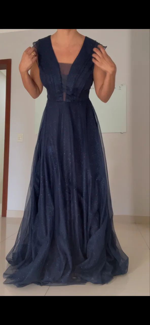 Vestido de madrinha azul marinho  - Foto 2