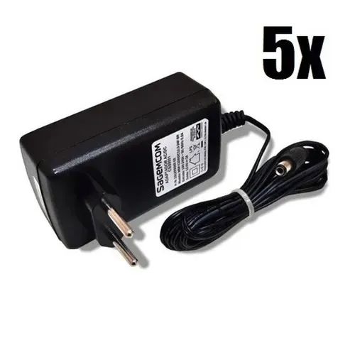 kit 5 unid Fonte Bivolt 12V 2A com Led Plug P4 Sagemcom