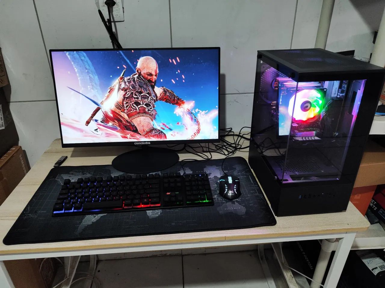 Pc gamer Aquário Intel Xeon E5 2680 v4 + 1tb NVME + 32gb RAM + RX 580 8gb + tela 24" 100hz - Foto 2