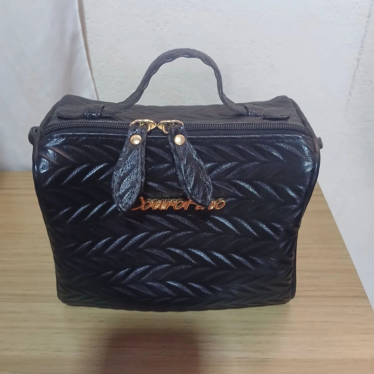 Bolsa Feminina  Couro fino Preta