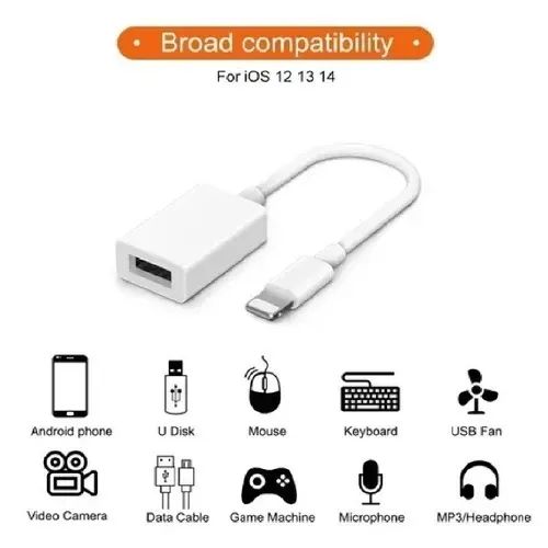 Otg Usb para iPhone Mouse Pen drive Teclado adaptador usb - Foto 3