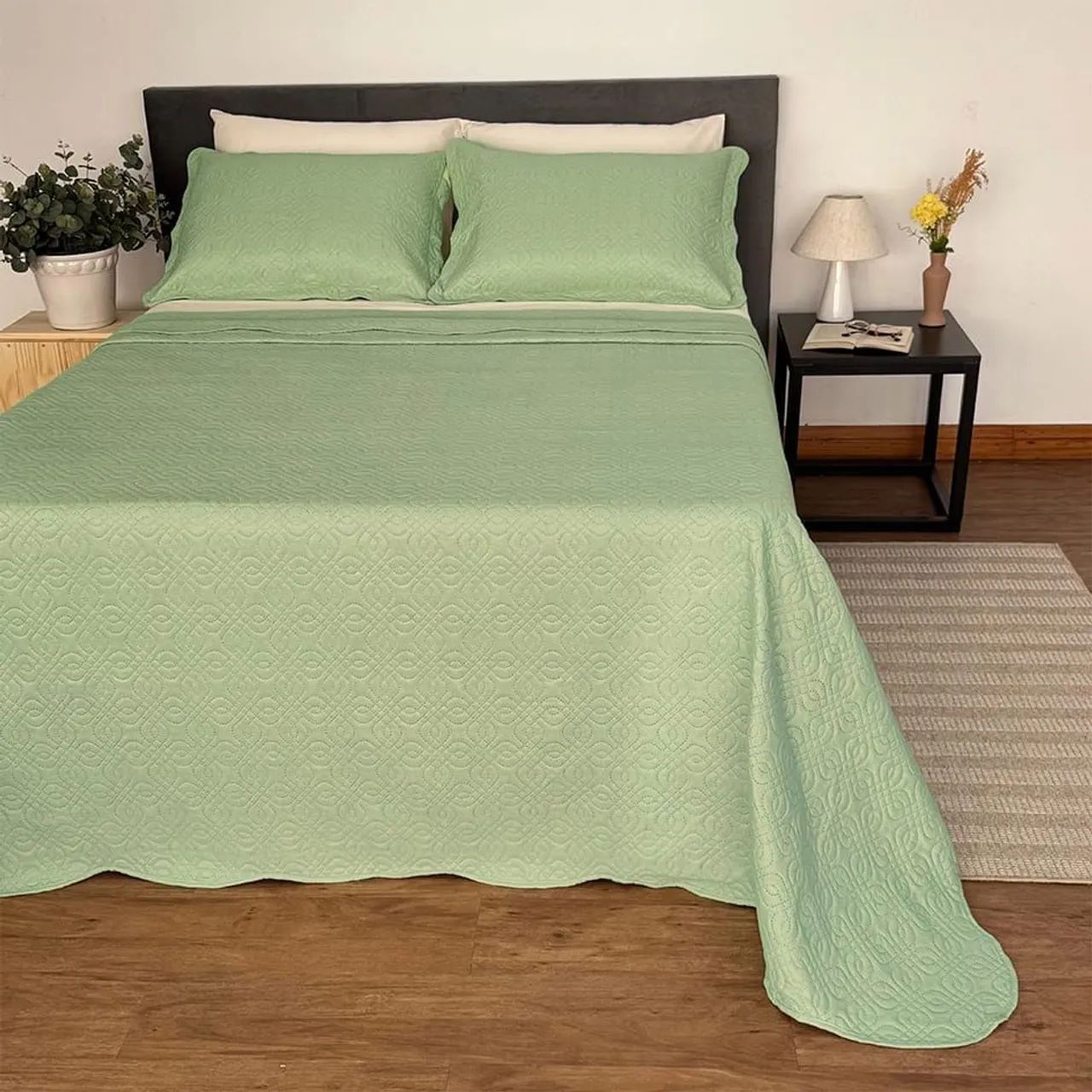 Jogo de Cama Casal Cobre Leito Acolchoadas  - Foto 2