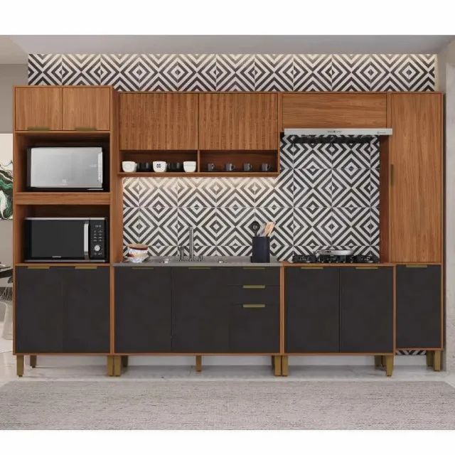 Cozinha Completa 14 Portas 2 Gavetas Toronto- PRONTA ENTREGA!