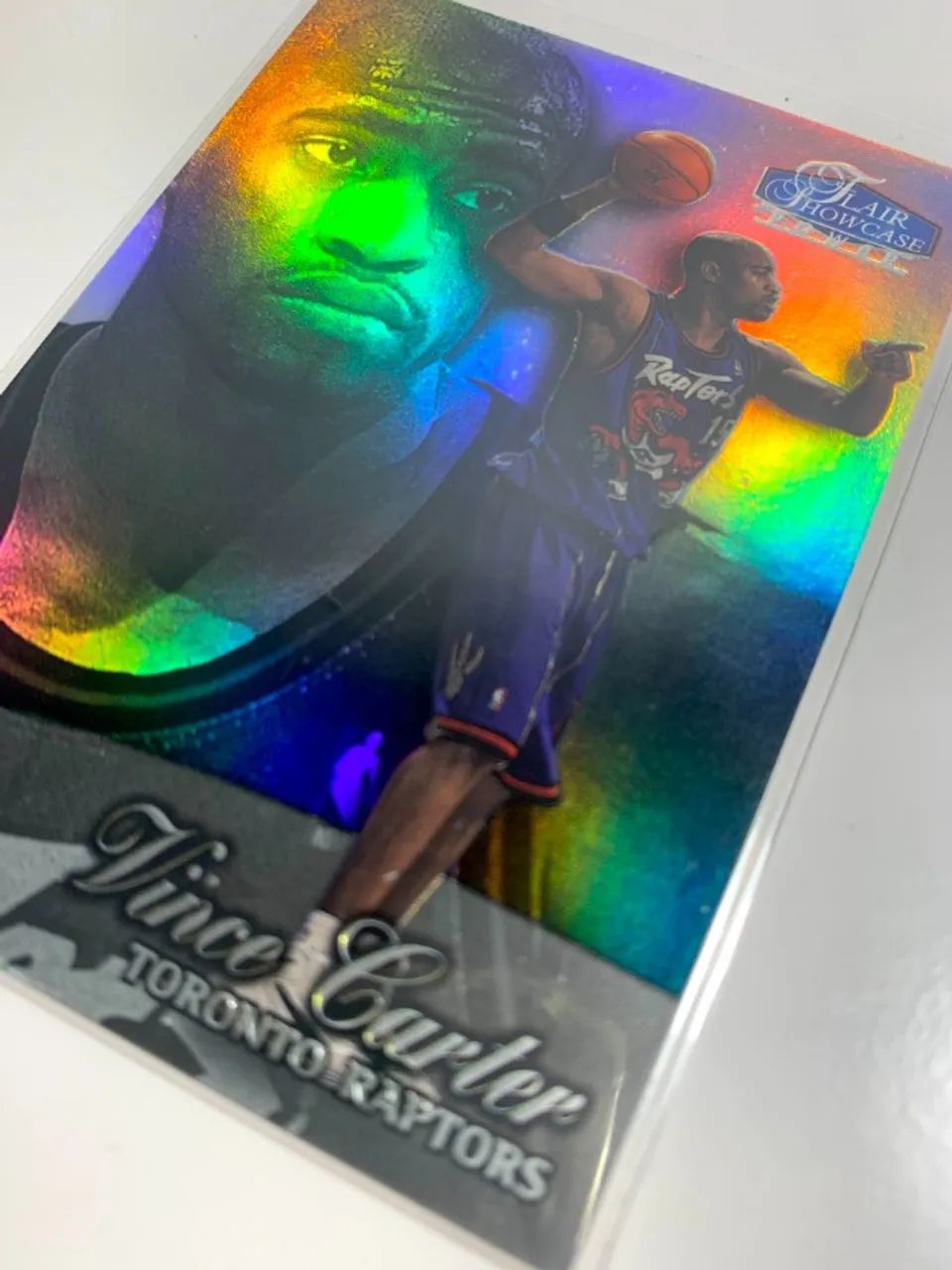 Vince Carter ROOKIE Holográfico Coleção Premium Card NBA 1998 Flair Hall da Fama Basquete  - Foto 3