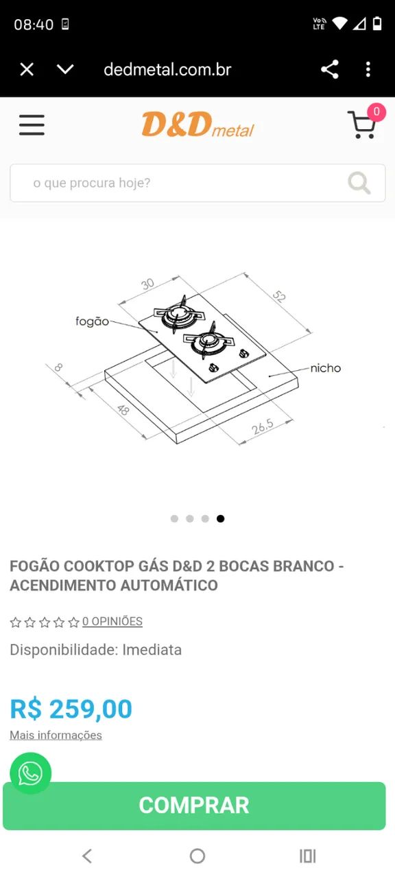 Fogão 2 bocas  - Foto 2