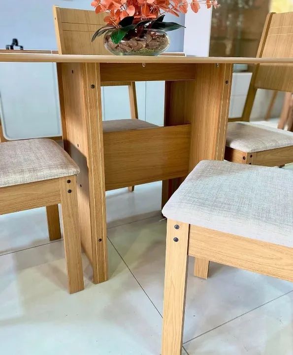 Mesa de Jantar Evora com 4 Cadeiras- produto Novo Entrega Rápida - Foto 2