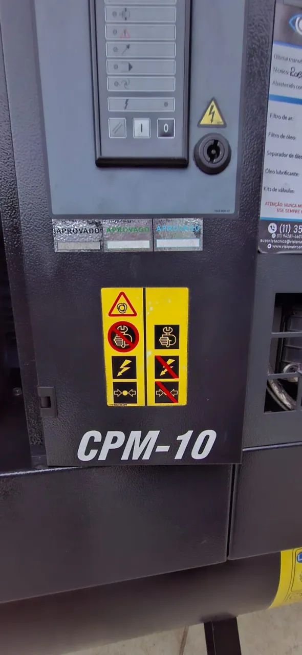 Compressor de Ar Chicago Pneumatic CPM10-10 60Hz Trifásico (Usado) - Foto 2