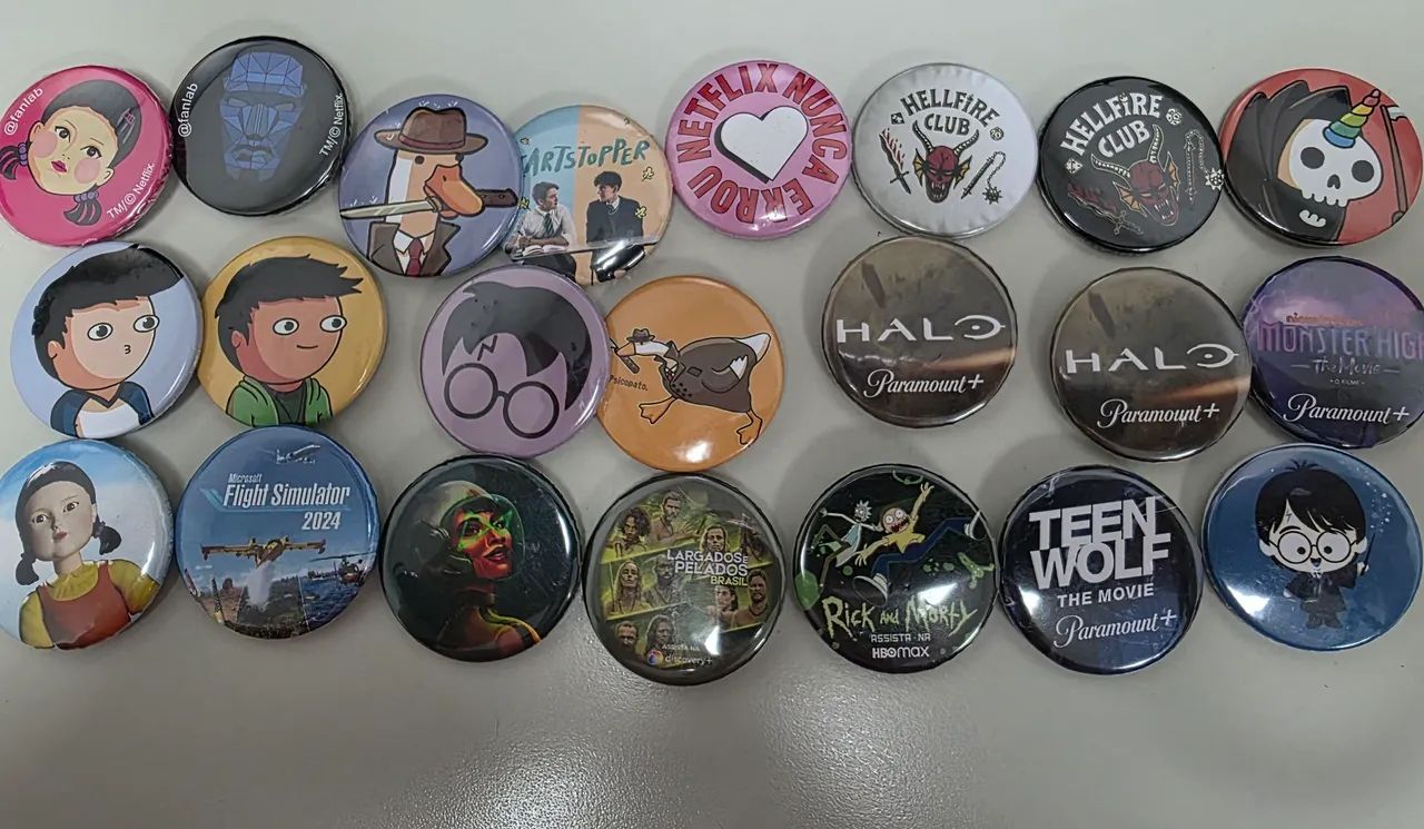 Botons diversos temas  e de eventos como CCXP, D23, TUDUM - Foto 3