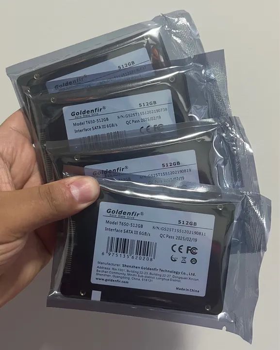 SSD 512GB GOLDENFIR NOVO E LACRADO