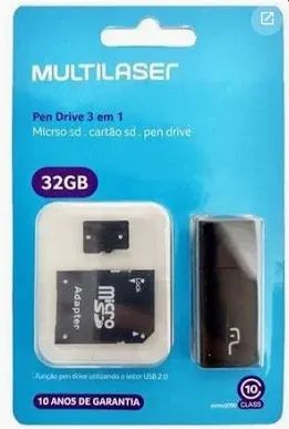 Pen Drive 3 em 1 - Multilaser431117481689098240