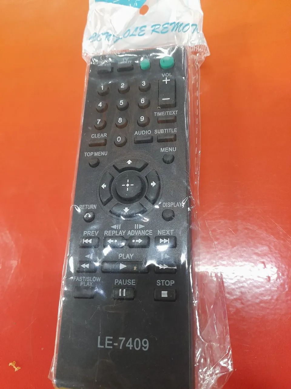 Controle Remoto dvd sony LE-7409