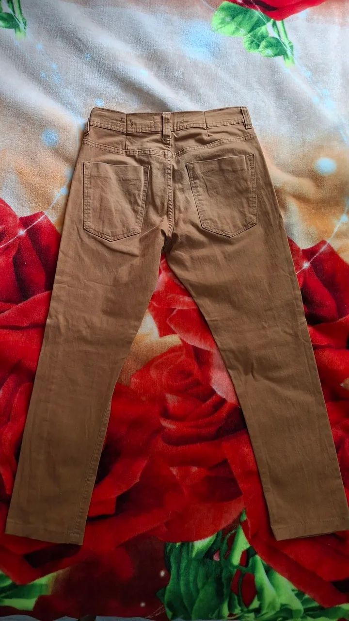 Calça Sarja Marrom - Skinny tam36 - Foto 2