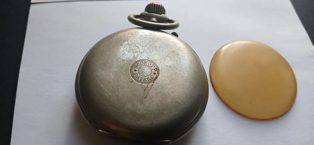 Relógio De Bolso Antigo Roskopf Patent Mecânico Swiss Made - Foto 3
