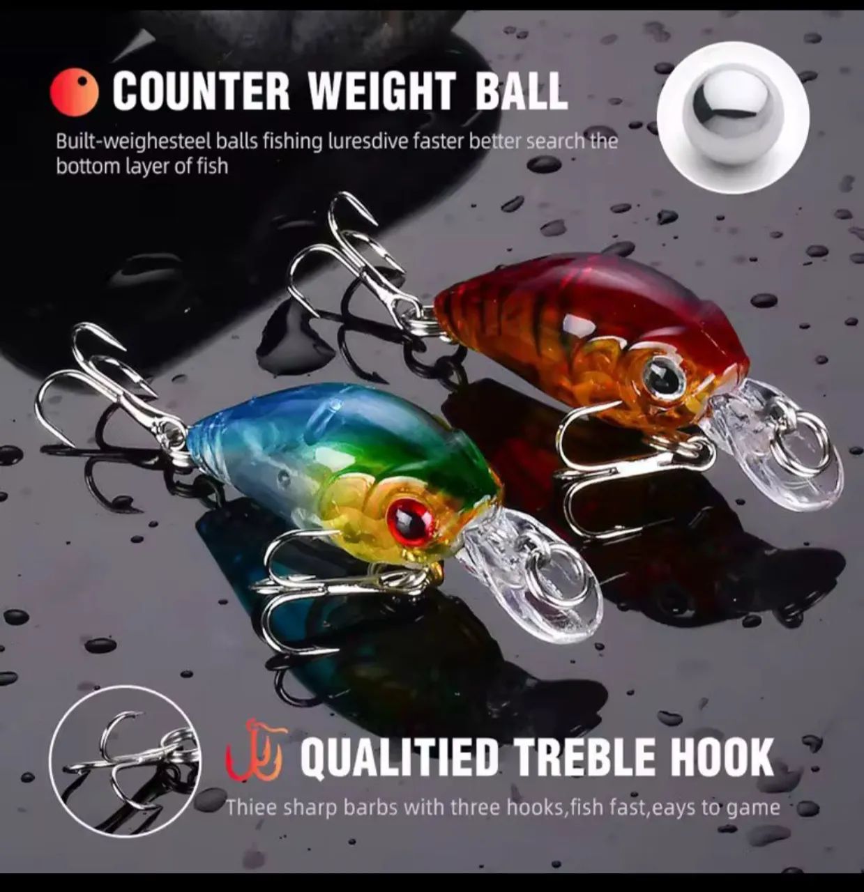 Iscas Artificiais de Pesca - crazy crankbait - Foto 2