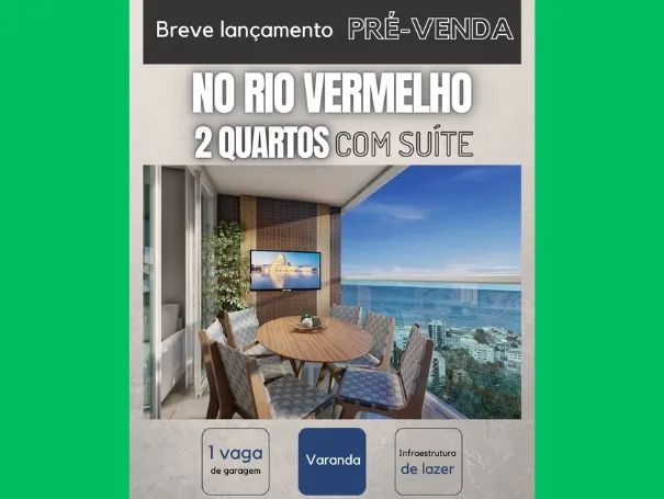 Apartamento LANÇMENTO 2/4  com VISTA MAR com suite varanda e vaga privativa - RIO VERMELHO - Foto 2