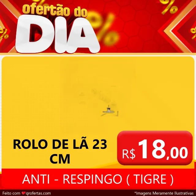 ROLO DE LÃ DE CARNEIRO 23 CM - TIGRE  - Foto 2