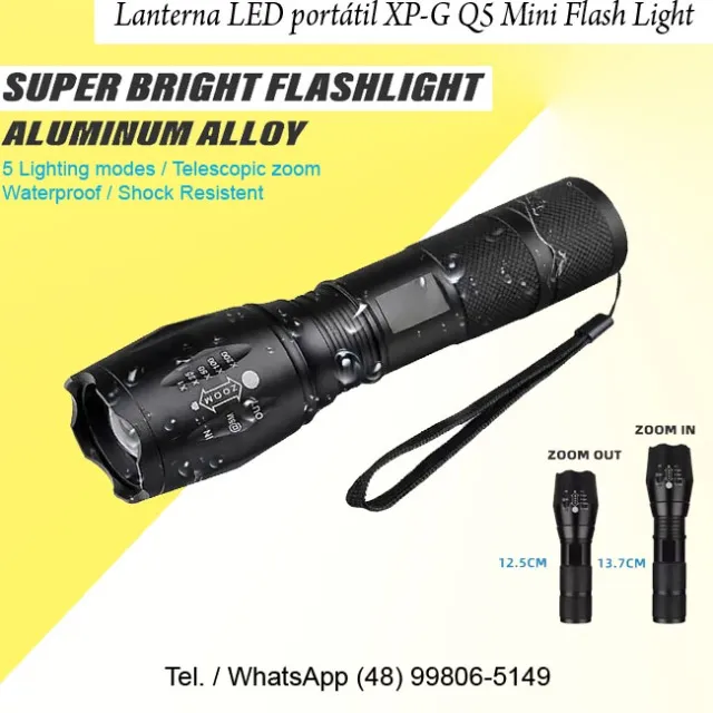 Lanterna LED portátil XP-G Q5 Mini Flash Light