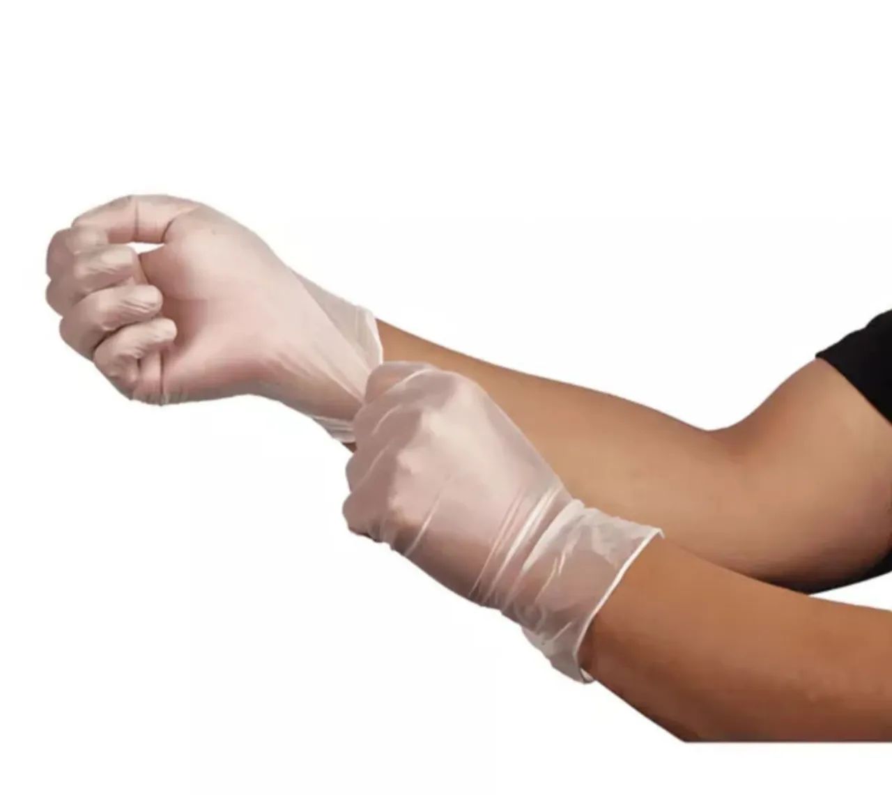 Luvas Newflex descartável 100 unidades - Preta ou Transparente - Foto 6