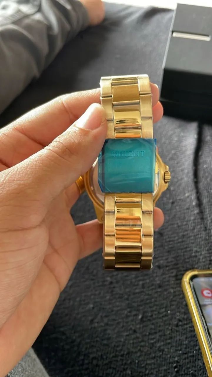 Relógio Orient Masculino Dourado - Foto 4
