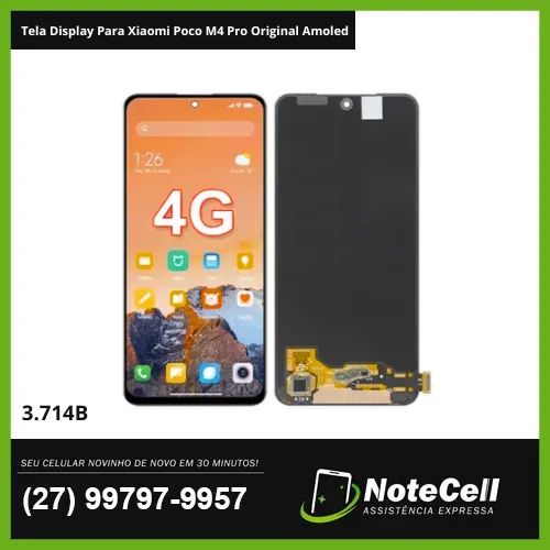 Tela Display P/ Xiaomi Poco M4 Pro Original Amoled 3.714B- Instalação Expressa 30 Minutos!