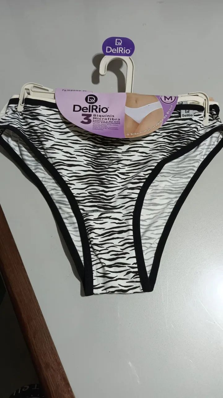 3 calcinhas microfibra M Del Rio NOVAS