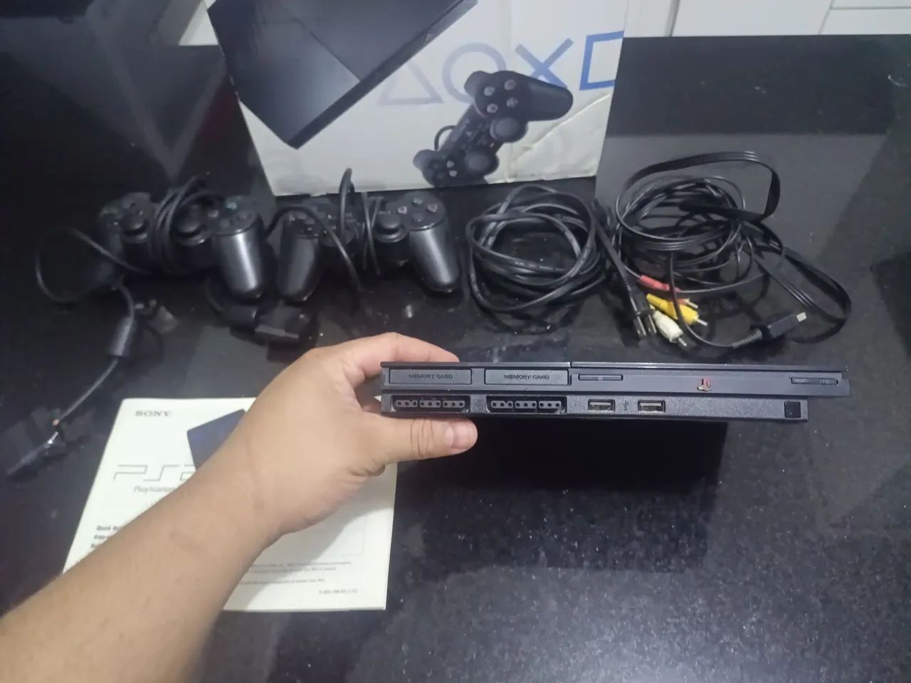 Playstation 2 com 2 controles e jogos - Foto 2