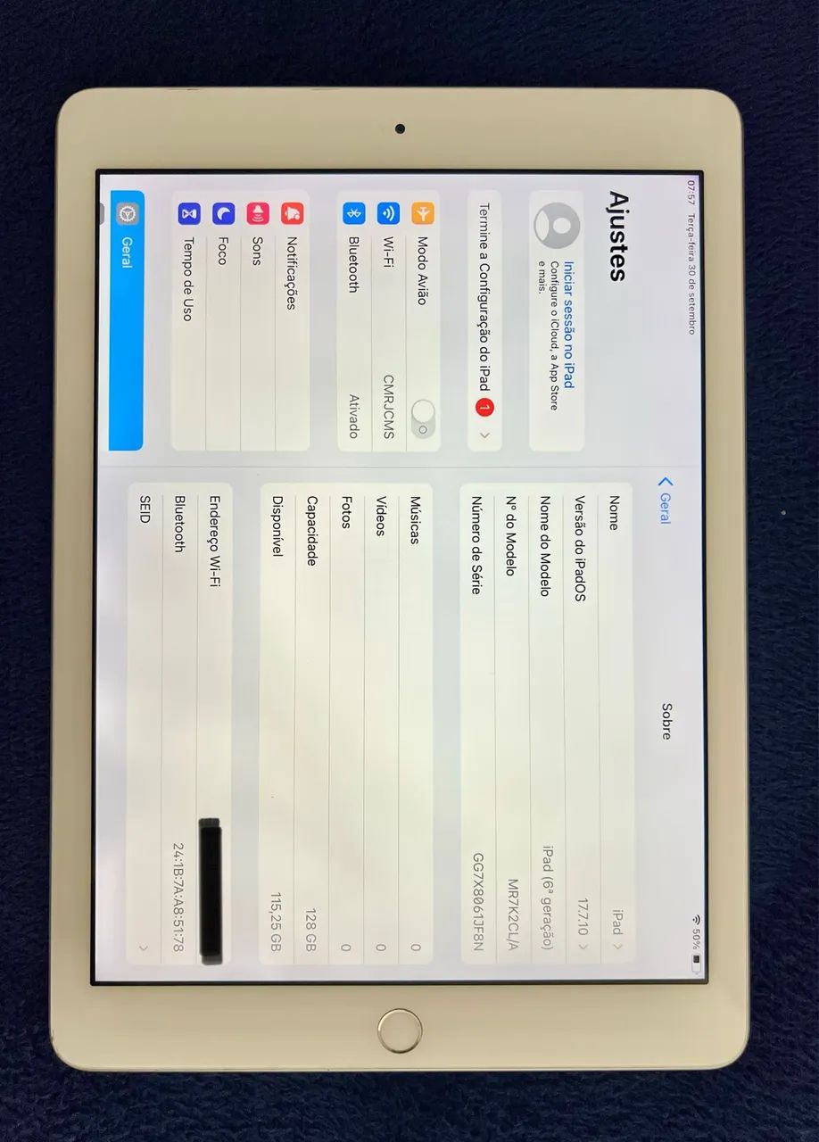 iPad Geração 6 - 128 Gb - Prata - condição ótima  - Foto 3