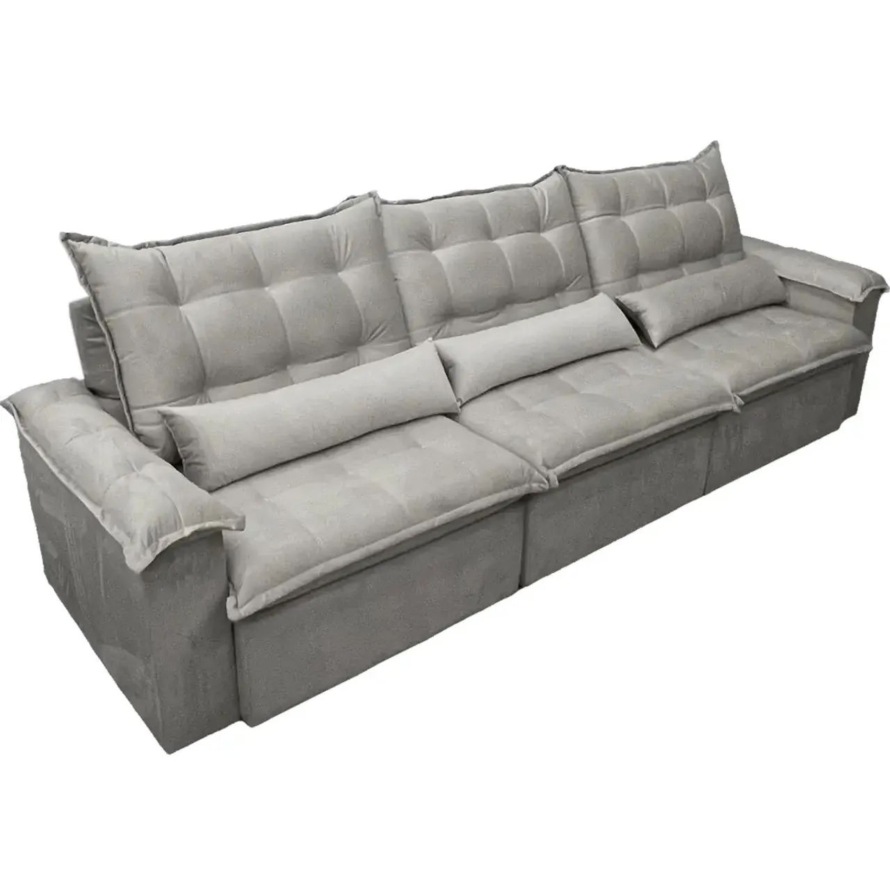 Sofá Retrátil Reclinável 3,10m Belém Pillow Top p33 - Foto 3