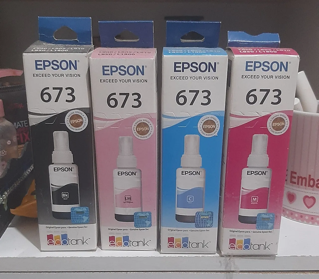 Kit 8 Tintas Epson 673 Ecotank