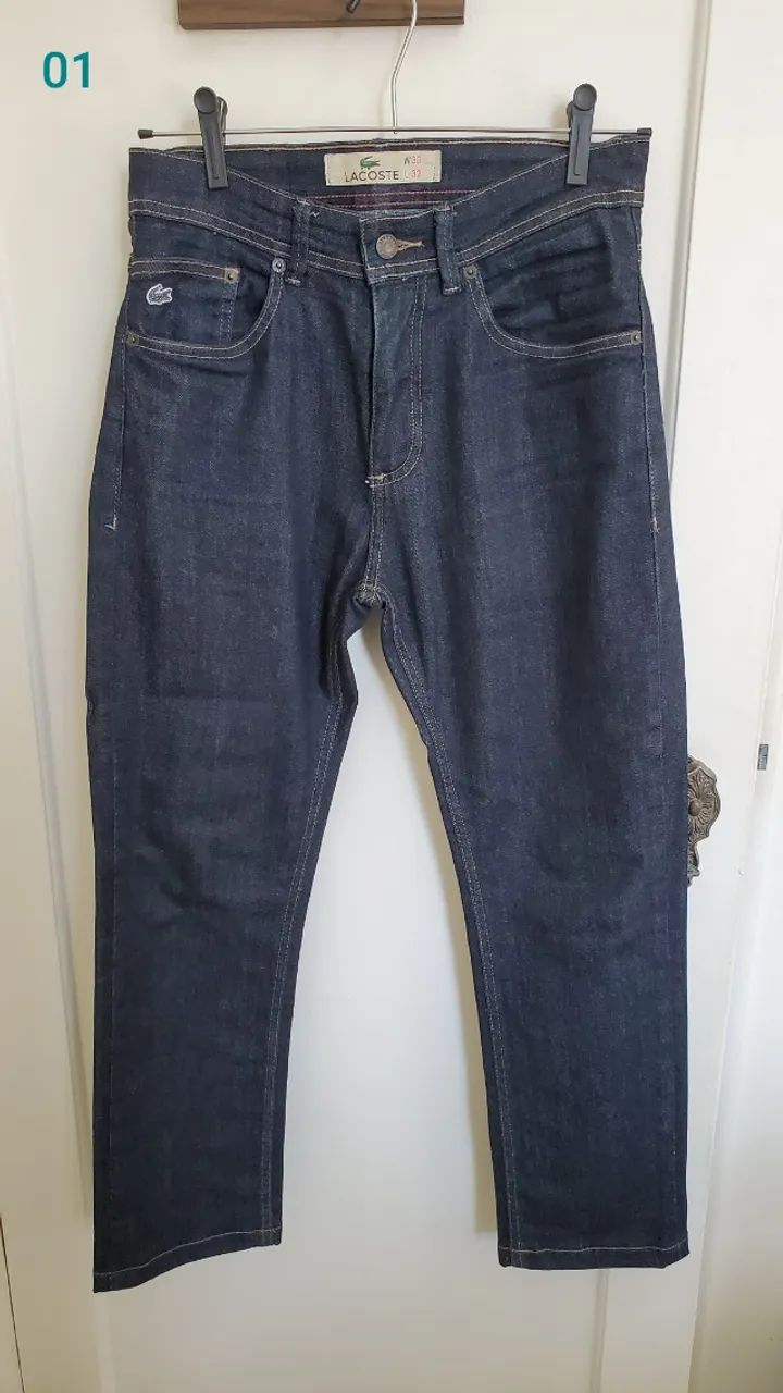 Calça Jeans Lacoste semi-nova Slim Fit tam 40 - Foto 4
