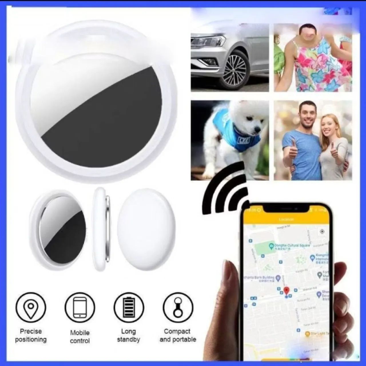 Rastreador GPS Localizador Bluetooth Para Carros,Animais,Malas. Entrega Grátis! - Foto 2