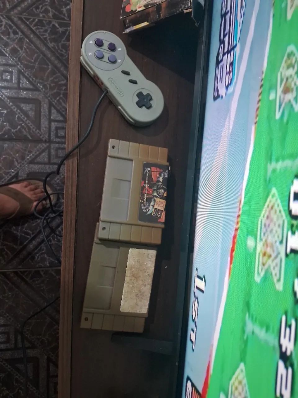 Super Nintendo completo + bonus de 3 jogos funcionando (Top Gear, NBA e Super Soccer) - Foto 3