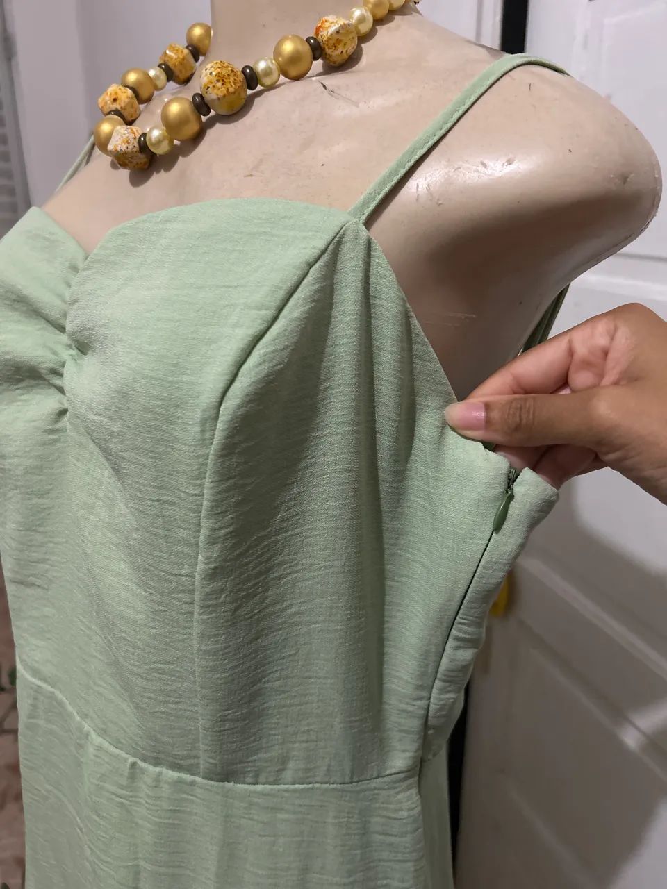 Vestido Midi verde água  - Foto 4