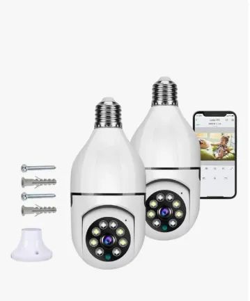 Camera lampada wi-fi ip com Noturna leds brancos lampada - Foto 4