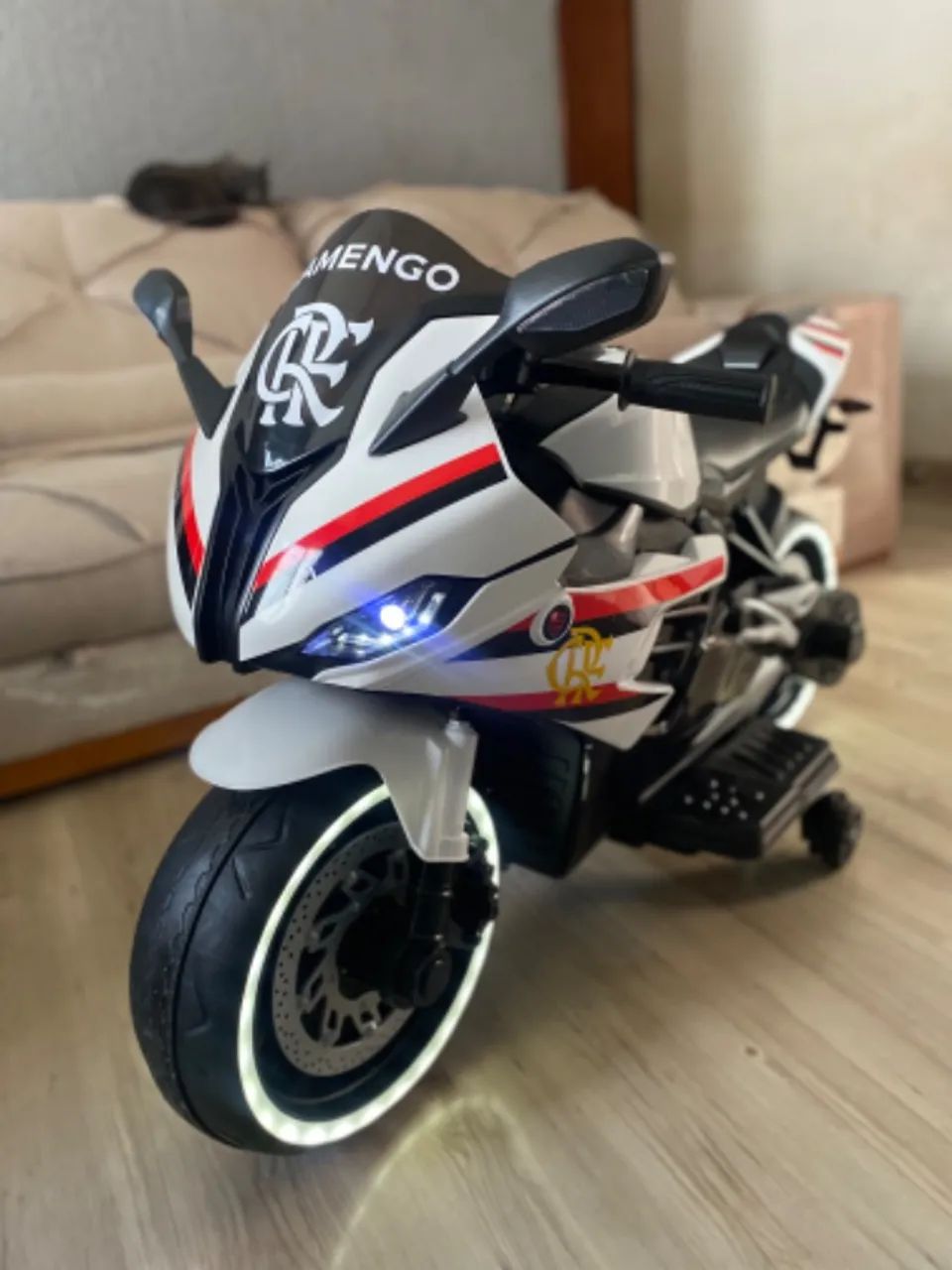  Moto Elétrica Infantil Flamengo - Oficial (ed Limitada)- para 2 a 8 anos 