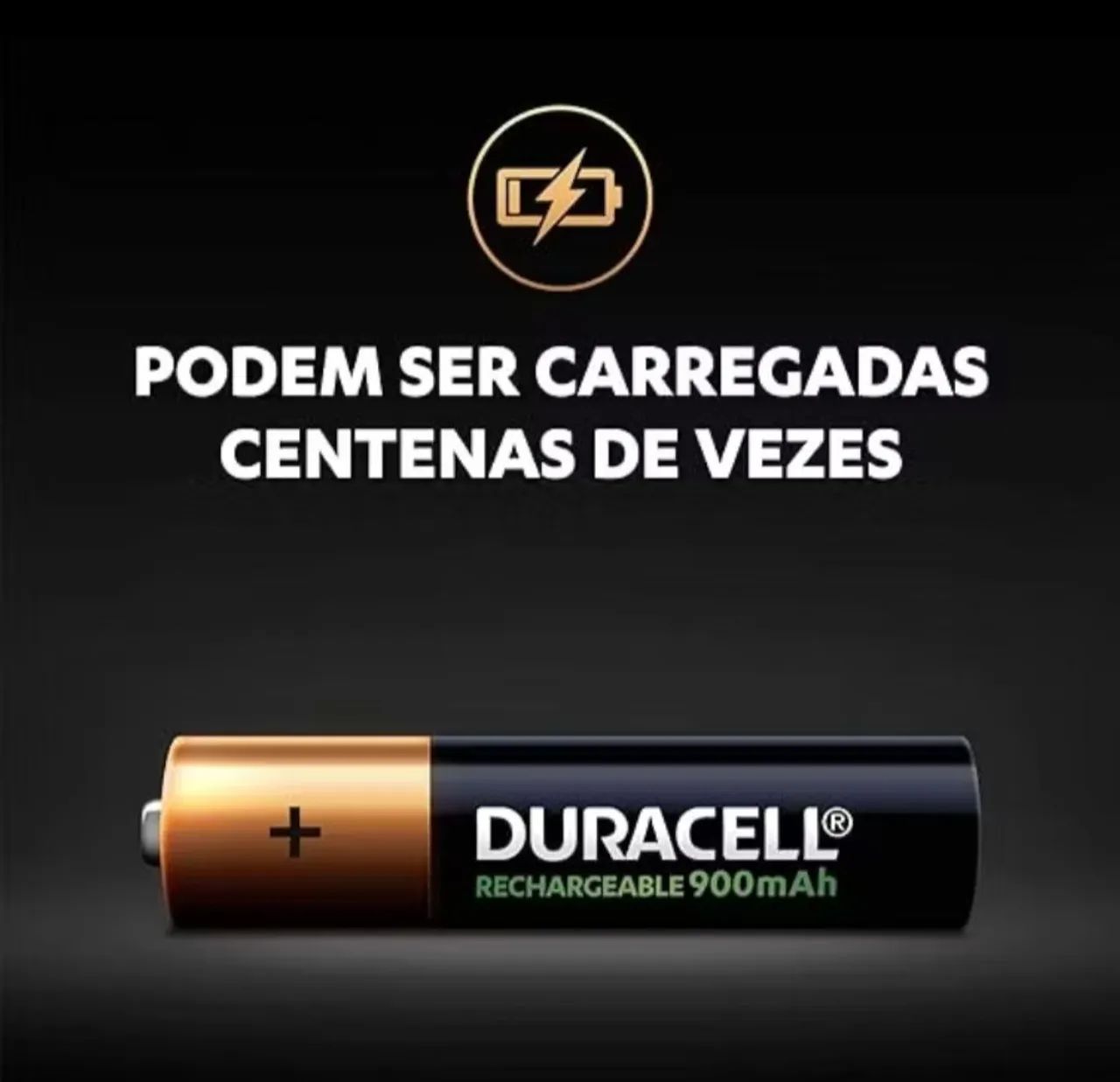 Pilha Recarregável AAA Pequena DURACELL com 2 unidades - Foto 2