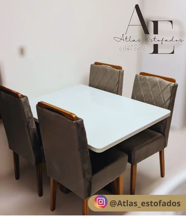 Mesa de Jantar 4 Cadeiras - Madeira - Novo65048988036866124