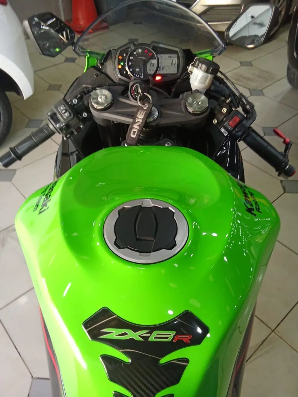 かめページ Espelho Retrovisor Esquerdo Kawasaki Ninja ZX6R - 56001-0393